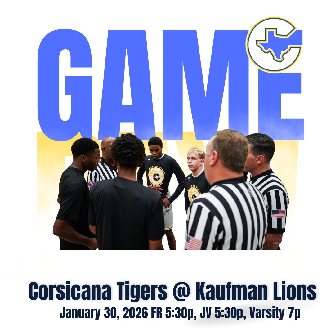 Game Day @ Kaufman High School 

Varsity 7p

JV 5:30p

9th 5:30p