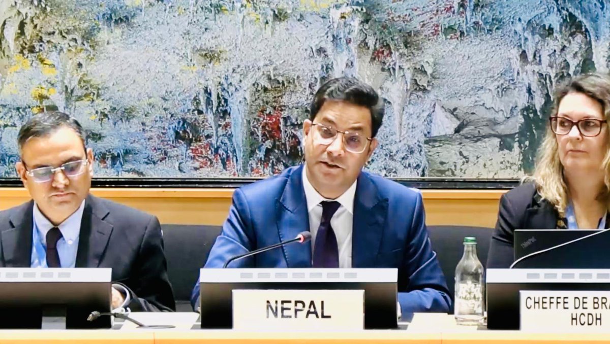 pmngeneva's tweet photo. Nepal’s UPR Report Adopted !
Nepal actively participated in the 51st Session of the UPR Working Group which concluded today after adopting reports on the 13 States Under Review including Nepal.

@RPDSUBEDI @amritrai555 @pmsushilakarki @MofaNepal @UNHumanRights https://t.co/vmhXWgitny