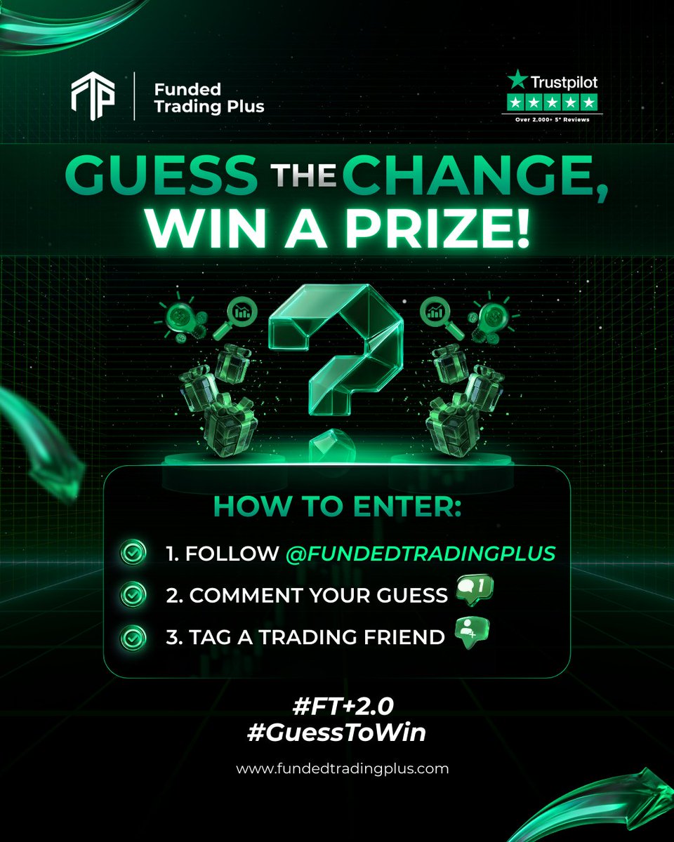 🎁 GIVEAWAY TIME 🎁

We've been teasing something big coming to FT+. Can you guess what it is?

💰 HOW TO WIN:
• Follow us
• Comment your best guess
• Tag a trading friend

PRIZES: 3 x $50,000 1-Step Challenge! 🏆
Winners announced soon! Good luck! 🍀

#FT+2.0 #Giveaway