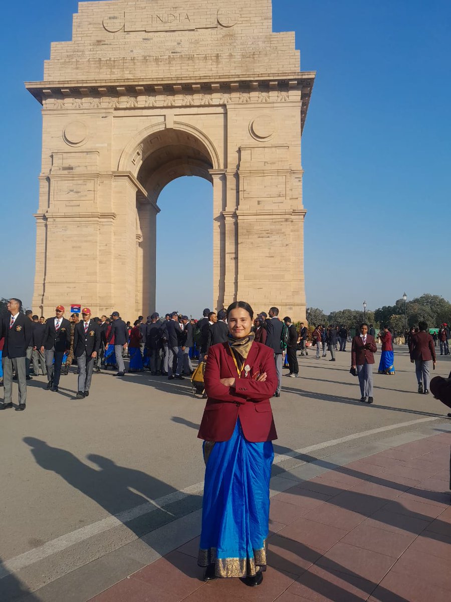NccDbs's tweet photo. Cadet Bhawana Sriswal proudly represented her unit at the Republic Day Camp (RDC) 2026, New Delhi, and participated in the prestigious Prime Minister’s Rally (PMR), upholding the true spirit of the National Cadet Corps.
#pmr2026
#rdc2026
#ncc #RepublicDay2026 https://t.co/jeNFZpIGFM
