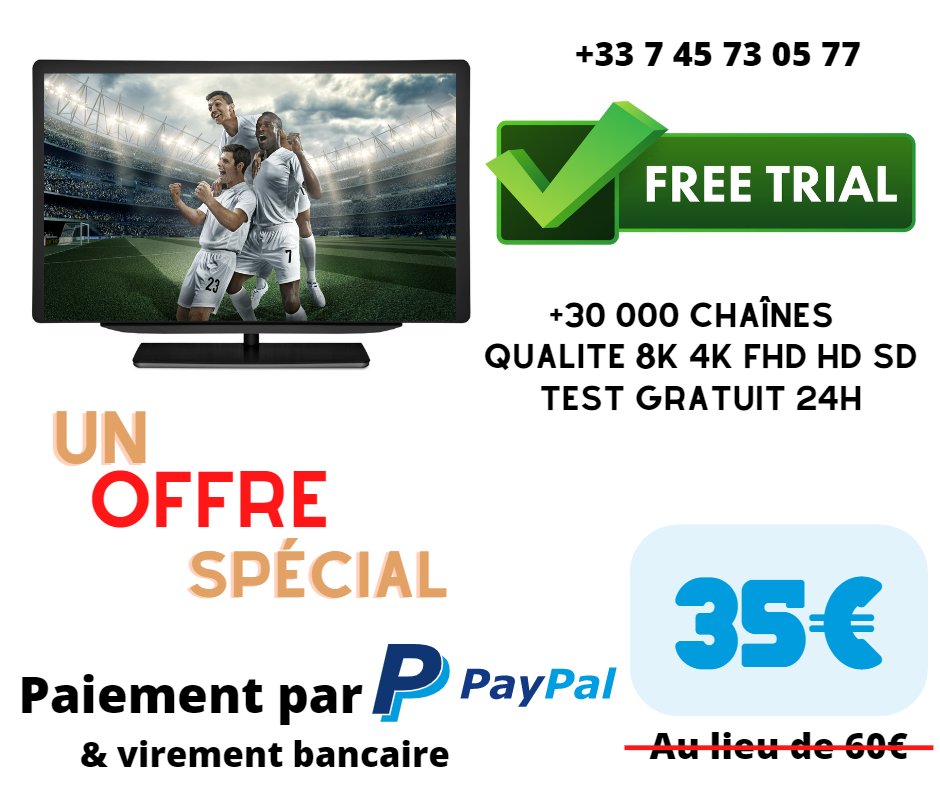 oneyeartv's tweet photo. 🔥 12 months IPTV for just 35€
🎁 Try it FREE before you pay!
📲 DM now for your test &amp; instant activation.

WhatsApp : +33745730577
#FORCEBOOK #BeckyxPoloRalphLauren #bbvipks4 #uominiedonne #RealMadrid #barca #psg #hakimi #Djokovic #Alcaraz #Sinner #AustralianOpen2026 #AusOpen https://t.co/8mHDbdnhqp
