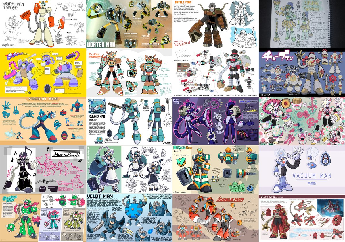 MegaMan's tweet image. With user voting now open for the Mega Man: Dual Override #DesignARobotMaster contest, we've created a thread with all 20 designs with comments from the #MegaManDO development team!

Vote now to determine the 6 Excellence Award winners!

bit.ly/MMDORobotMaster