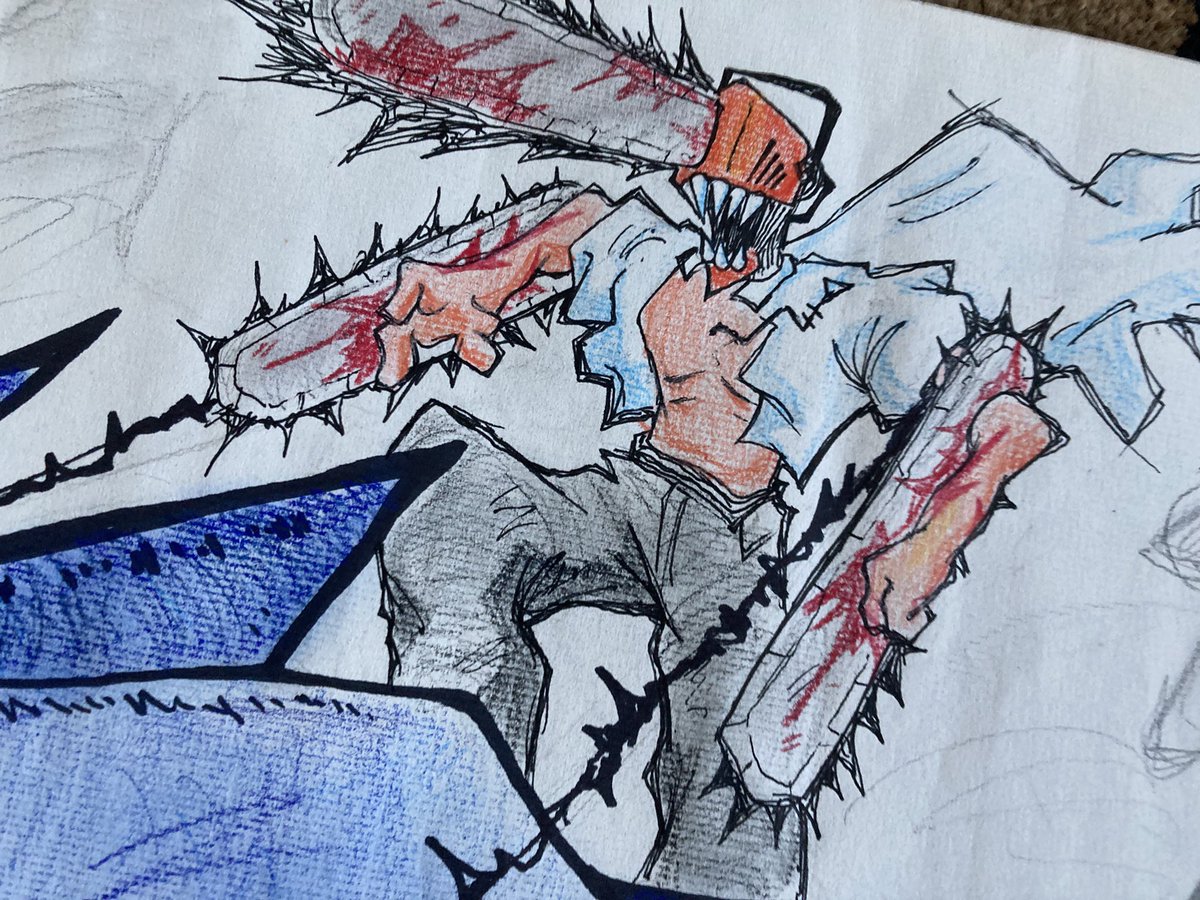 FISH_ON_STIX's tweet photo. Heres some close ups, had a lot of fun making this making traditional art is always gonna be a joy for me https://t.co/umaj1MGcYR