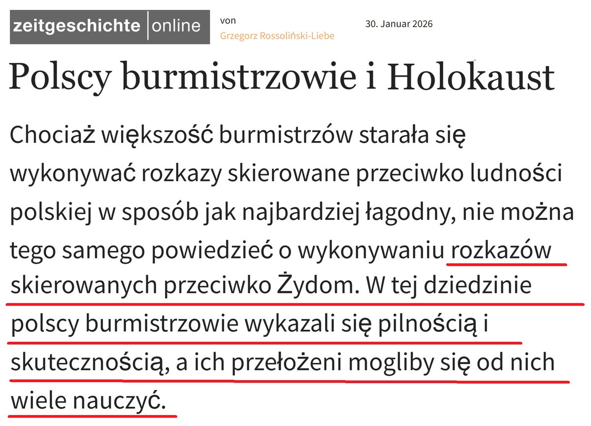Stypendysta w kontrofensywie.

Grzegorz Rossoliński-Liebe - ten od "🇵🇱-🇩🇪 administracji" Generalnego Gubernatorstwa pod wodzą "rządu krakowskiego" - twierdzi teraz, że tak w ogóle, to jak się robi ten cały Holokaust to niemieccy przełożeni mogli się od polskich burmistrzów uczyć