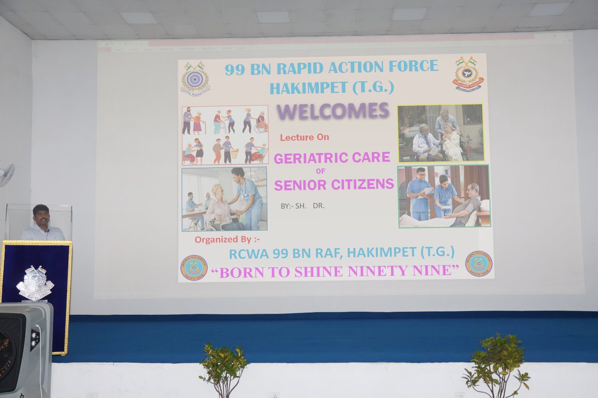 RCWA99RAF's tweet photo. A lecture on“Geriatric Care of Senior Citizens”organised on 30/1/26 by RCWA 99RAF. Dr Jagan Mohan,CMO OG, highlighted the importance of geriatric care, emphasizing that caring for elderly is crucial for their well-being&amp;quality of life,Promoted health&amp;support for senior citizens. https://t.co/euqLk53mEt