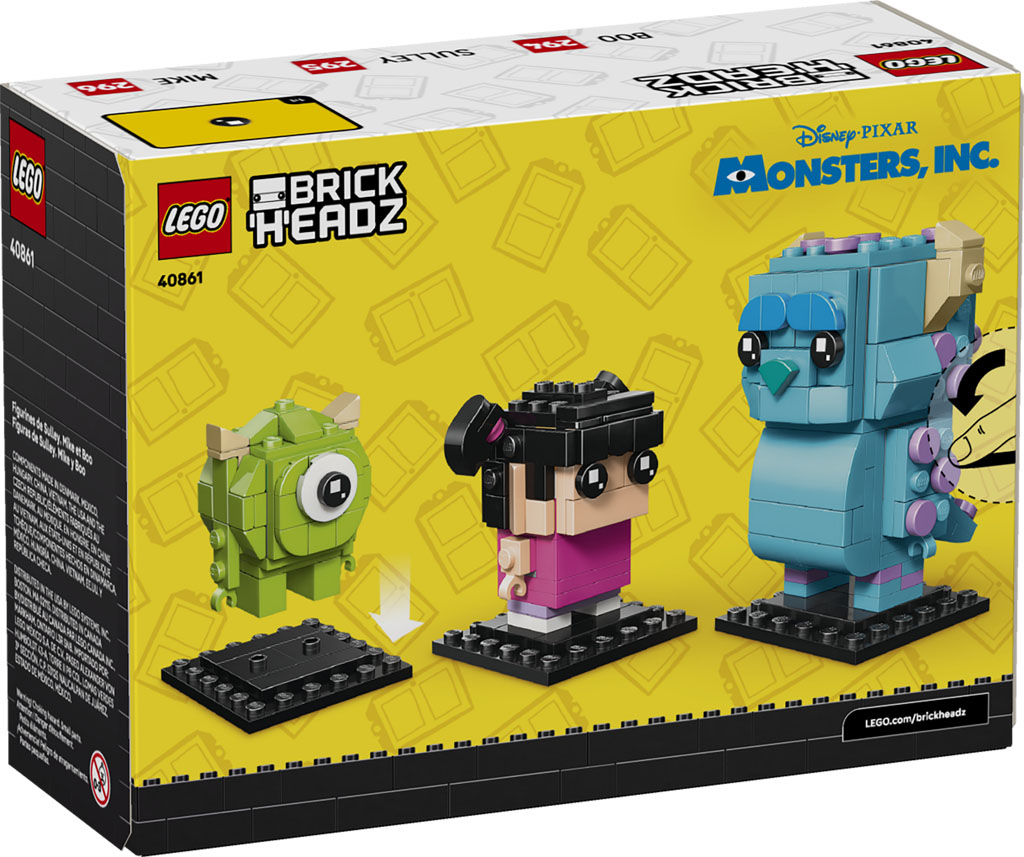 tormentalous's tweet photo. LEGO BrickHeadz Disney Monsters Inc. Sulley, Mike and Boo Figures (40861) Revealed

LEGO has revealed some new LEGO BrickHeadz Disney Monsters Inc. set coming in March. with Sulley, Mike and Boo Figures (40861).

https://t.co/v4obR9PnwC

#LEGO #LEGONews #Disney #MonstersInc #Reveal