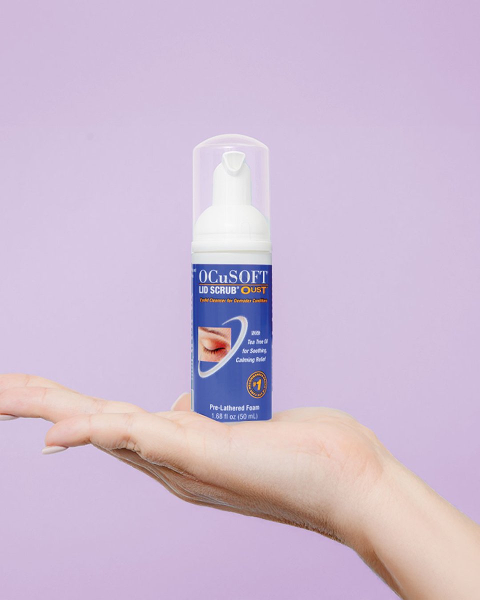 Happy and healthy eyes and eyelids lead to a happier and healthier you! Use OCuSOFT Lid Scrub Oust Foam for your daily eyelid hygiene! Available on Amazon.
