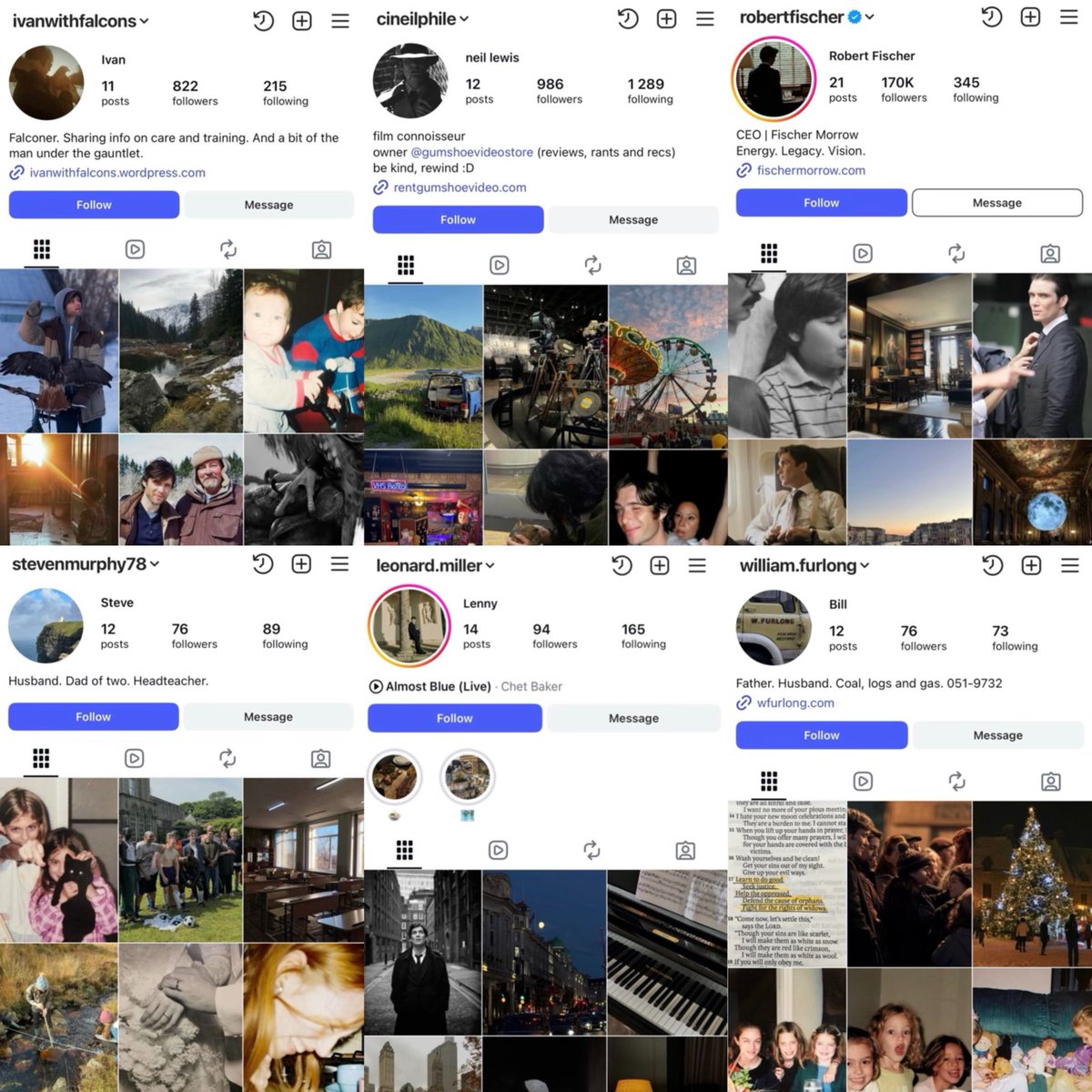 cilldrigo's tweet image. what i think cillian’s characters’ instagram accounts would look like (a thread)

feed, posts and stories + notes ˙𐃷˙