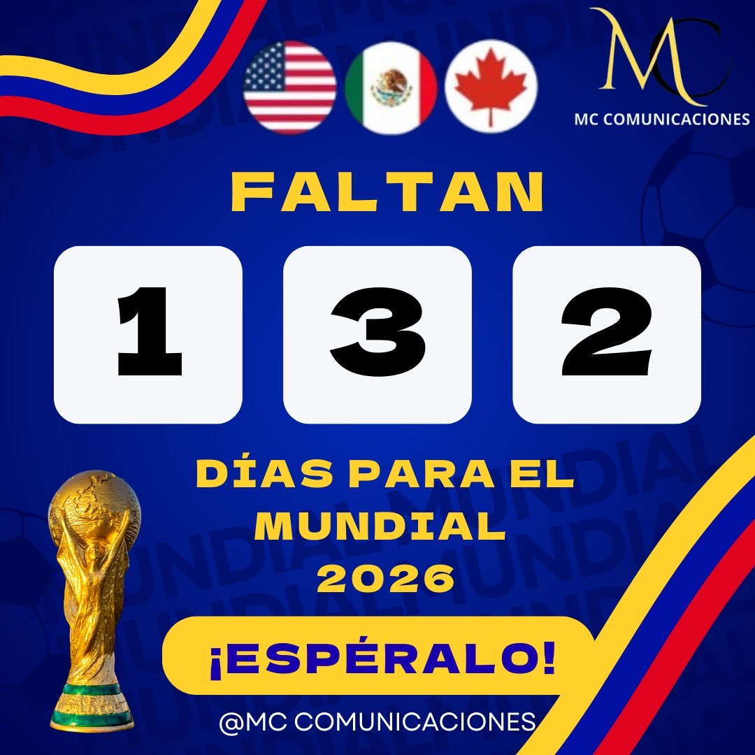 Cuenta regresiva de la Copa Mundo de la ⁦<a href="/fifaworldcup_es/">Copa Mundial FIFA 🏆</a>⁩ youtube.com/@mccomunicacio…
