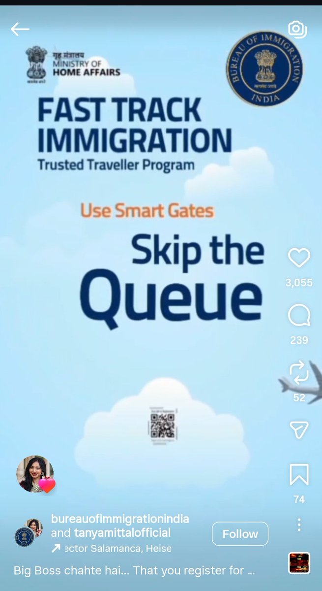 tweetsweet95's tweet photo. Kya baat he ... Government sponsored initiative Collab...
This Collab is done by AK,Susmita Sen ,Mahesh Babu and many
Boss 😎
#TanyaMittal #TanyaKaParivaar
#fasttrackimmigration
#skipthequeue
#ftittp https://t.co/sKGL6O49q3