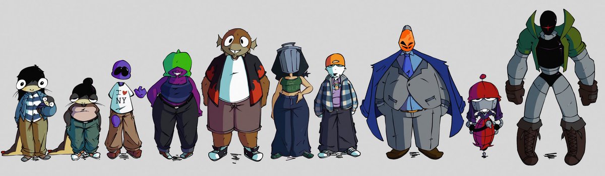 WhosPuppetPlant's tweet photo. Oc lineup just because I can #ocart https://t.co/0mjL7vKifK