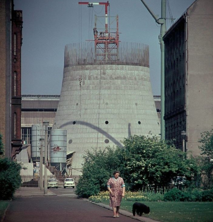 Construction of the Berlin Fernsehturm, 1960s.