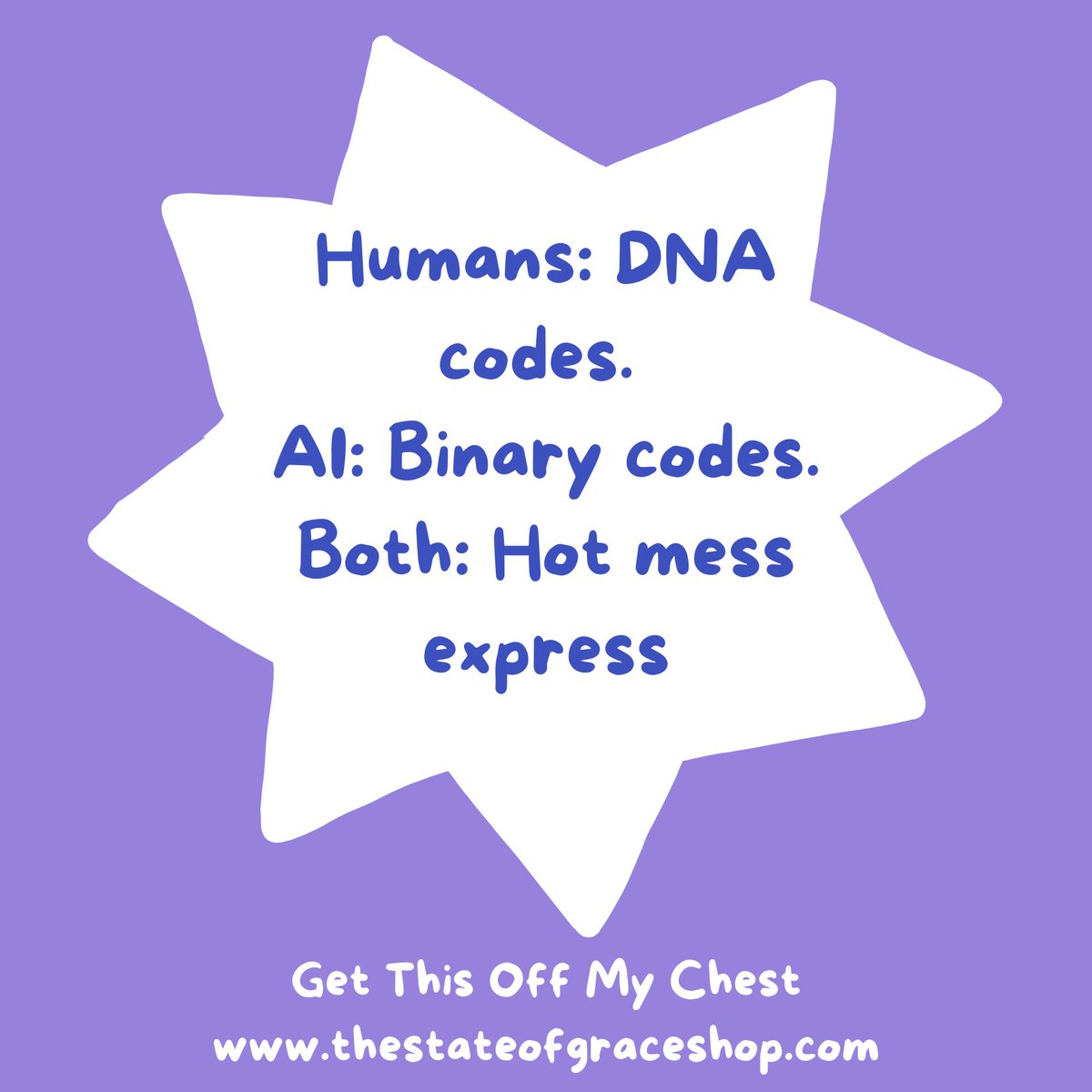 gracefraga's tweet photo. Same Code, Different Chaos 🤖🧬
Humans run on DNA. AI runs on binary.
Both glitch under pressure.
Both are a hot mess express.
#HotMessEnergy #AIHumor #HumanGlitch #TechMeetsLife #RelatableAF https://t.co/pVE1UWlI6A