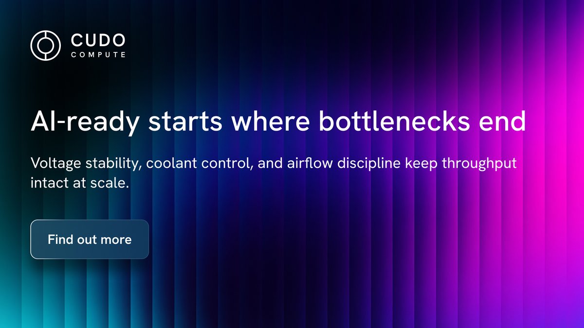#AI-ready is not a label.  It means power and cooling never become the bottleneck.

If infrastructure is visible to the workload through throttling or slowdowns, the facility is already interfering.

See what an AI-ready design really requires: cudocompute.com/blog/designing…