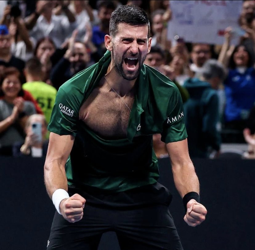 djpowzer's tweet photo. Gracias LEYENDA  @DjokerNole POR SEGUIR DEMOSTRANDO QUE LA EDAD ES SOLO UN NUMERO 😮‍💨👏🏻🎾🙏🙌🏽👊🏾 https://t.co/pzP7qYOlPR