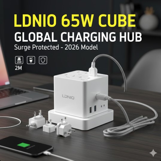 shopping_soma's tweet image. 65W Fast Charging with 2M cord. Supports UK/US/EU plugs &amp;amp; USB ports. Built-in Surge Protector for total safety. Compact &amp;amp; powerful.

Shop: tinyurl.com/4r9dkns2

#LDNIO #FastCharge 
#TechGadgets #PowerStrip #Shorts