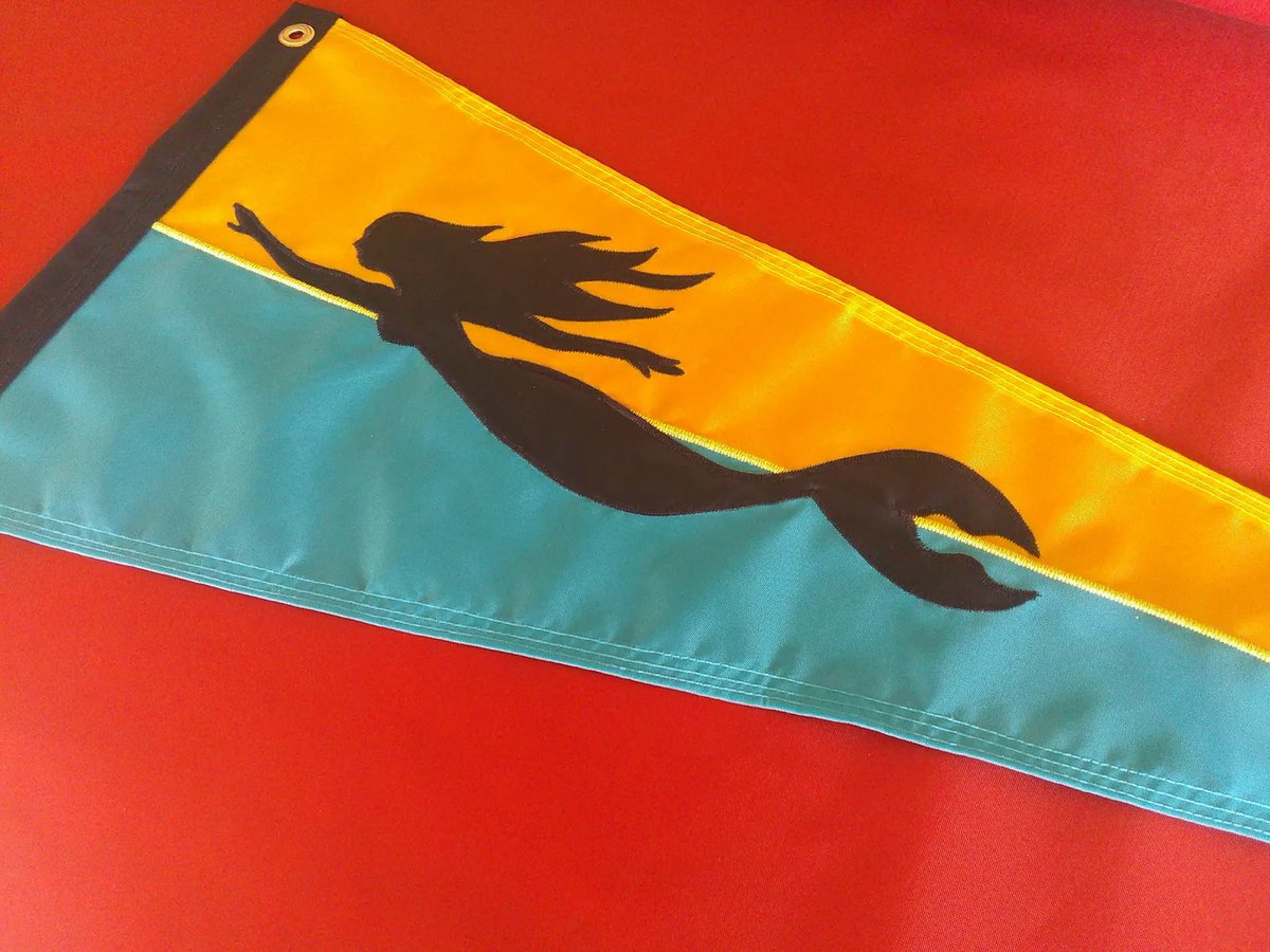 theflagchick's tweet photo. Good Friday all😊Here is a newly listed #mermaid #boat flag! Find it here in my #EtsyShop 🧜♀️🚩https://t.co/Aqyw0AMZVf
#EtsySeller #etsygifts #etsyhandmade #etsyfinds
#boatfun #boatlfe #sailing https://t.co/jq6zy9r74J