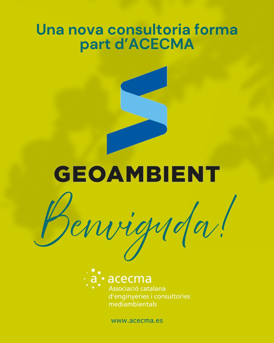 📢 Nova incorporació a ACECMA: Benvinguda, Geoambient!
Avui donem la benvinguda oficial a GEOAMBIENT, una consultoria geològica de referència que se suma a la nostra associació.
acecma.es/ca/portfolio/g…