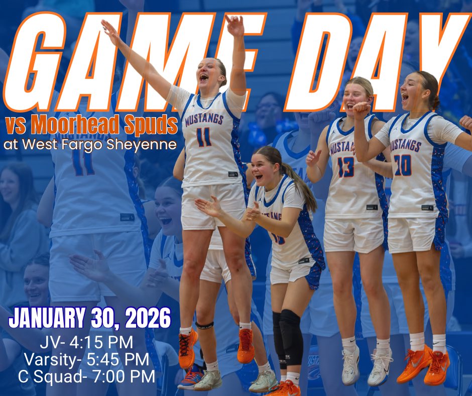 🚨GAME DAY! 🚨

Come out to Sheyenne tonight to support as we take on the Moorhead Spuds! 🏀

#runwild