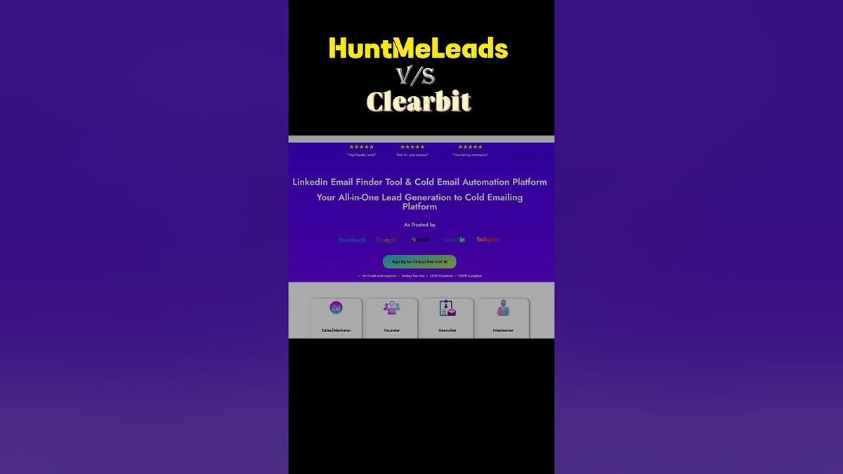 ScrapeLogo's tweet photo. Video : Clearbit vs HuntMeLeads #b2b #leadgeneration  #emailextractor #emailfinder #huntmeleads #clearbit - https://t.co/d6wJZ0v3Aw 👈🏼 Compare #Clearbit with #DataEnrichment API's with better success rates and pricing https://t.co/nqW2kuTIWa