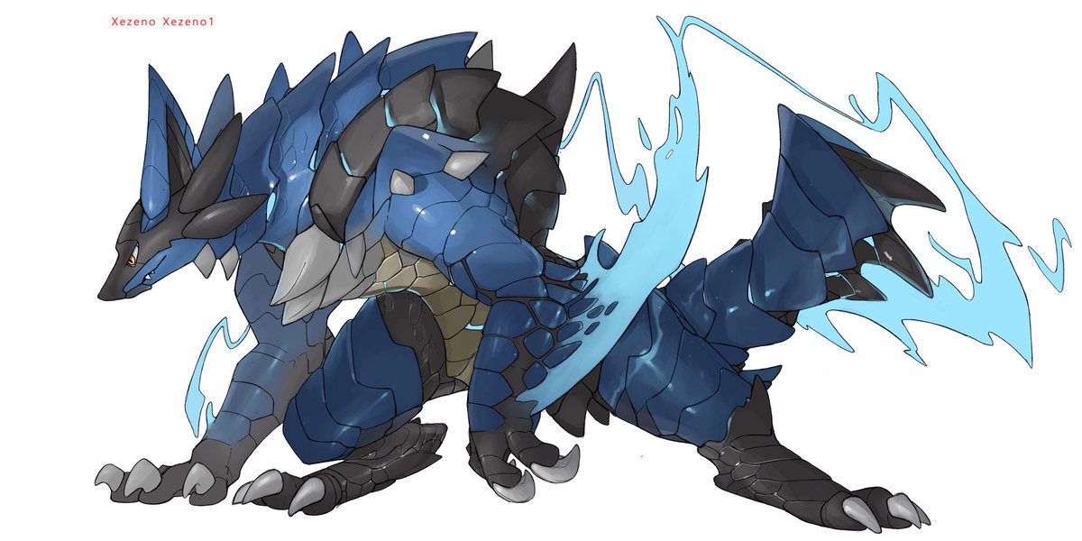 Lucario but monster hunter