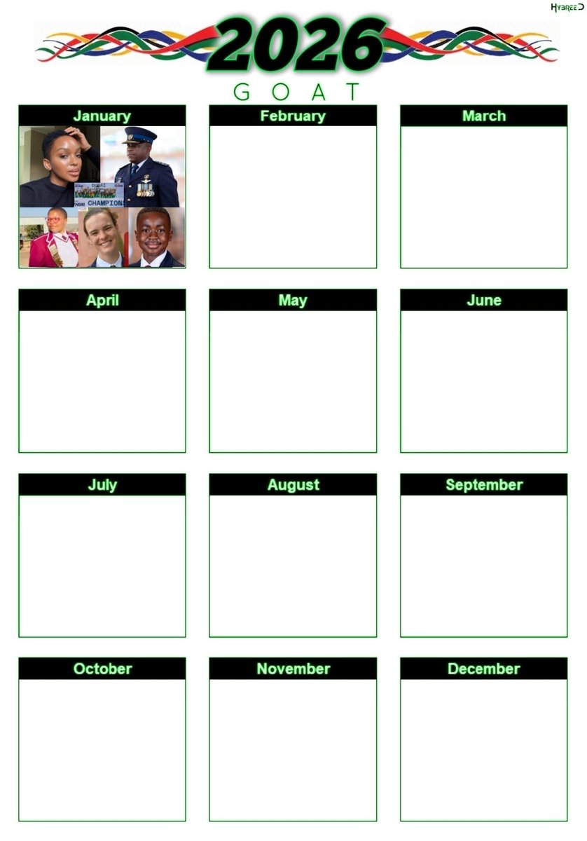 _Hybreed_'s tweet image. Ladies and gentlemen 

GOAT Calendar Update