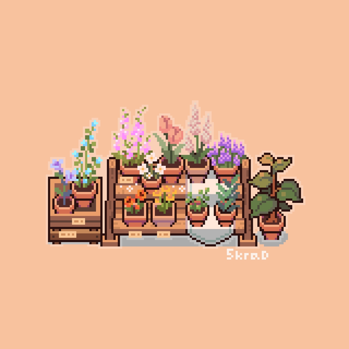 fivekrad's tweet image. 🌼🌷💐🌻🌿 #pixelart