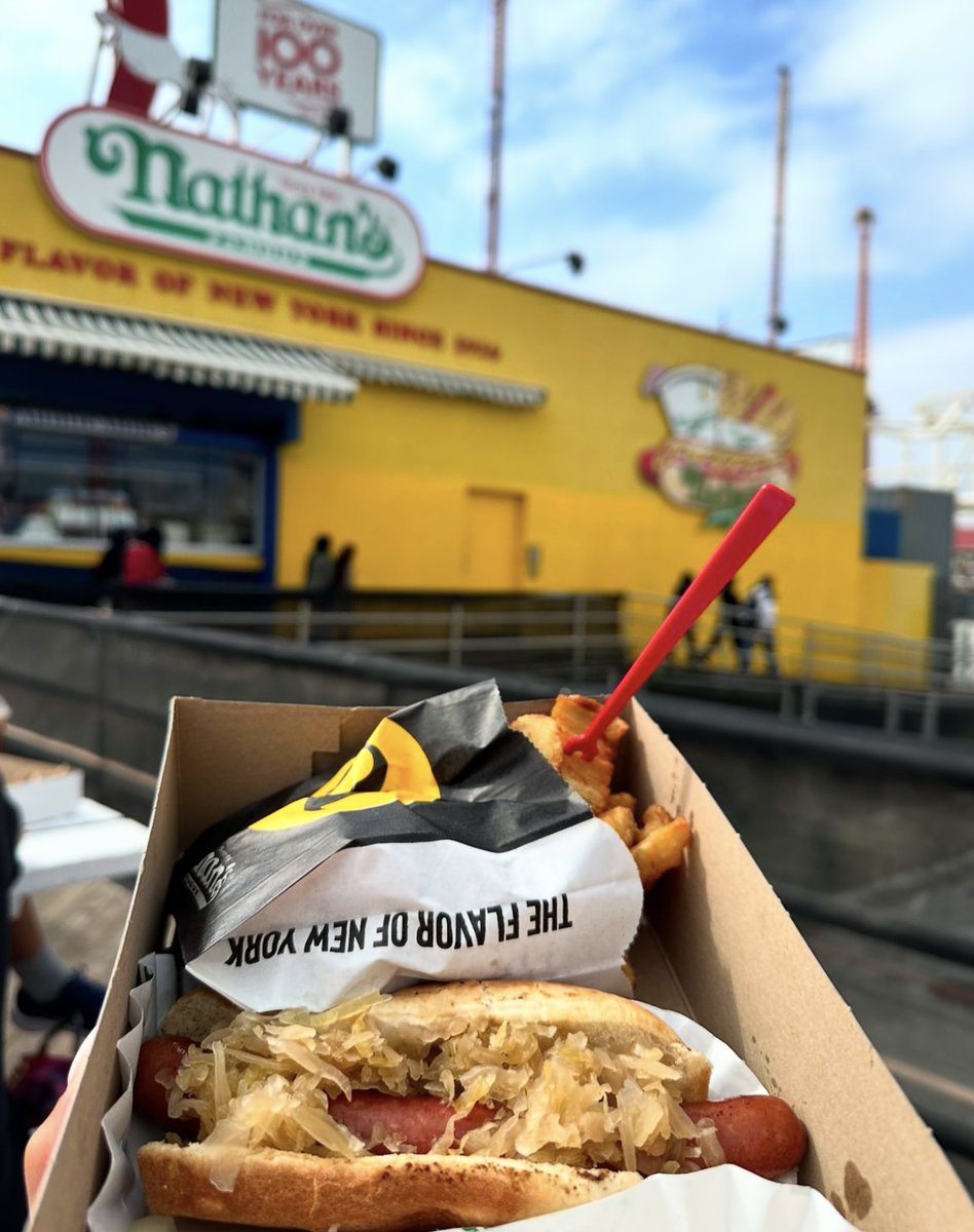 originalnathans's tweet image. We never get tired of this view

📸 @morensfood

#hotdog #fries #coneyisland #lunchviews