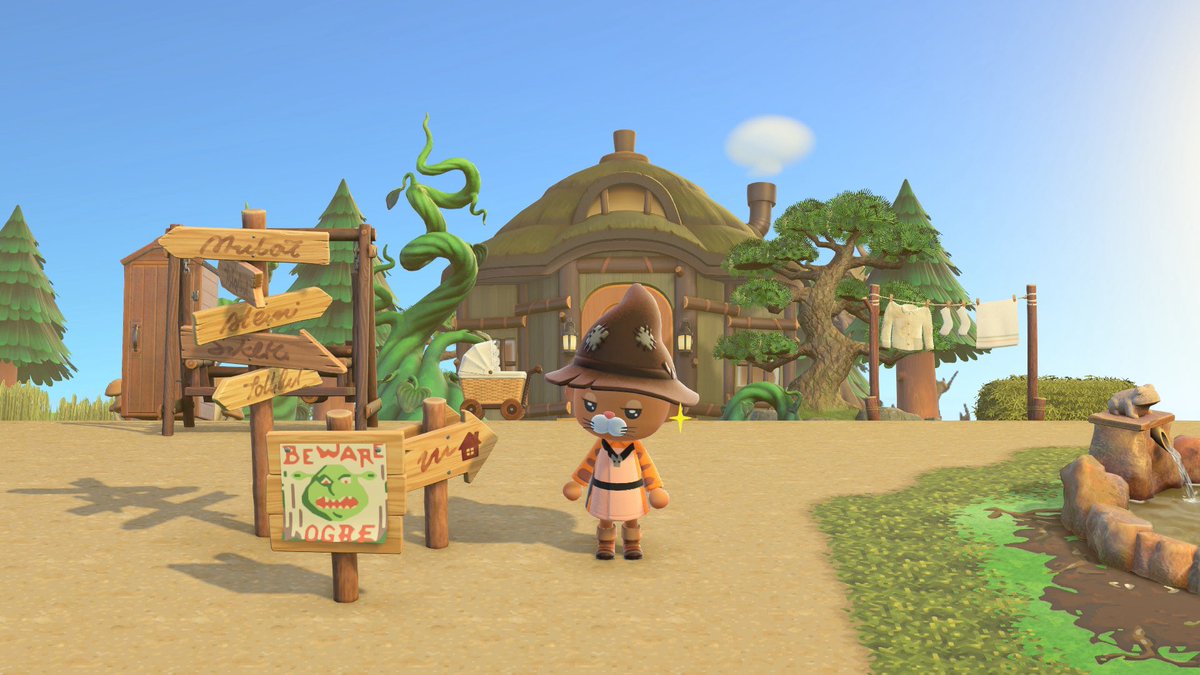 oie que estoy haciendo una isla de Shrek en Animal Crossing, que os parece? 👀💚