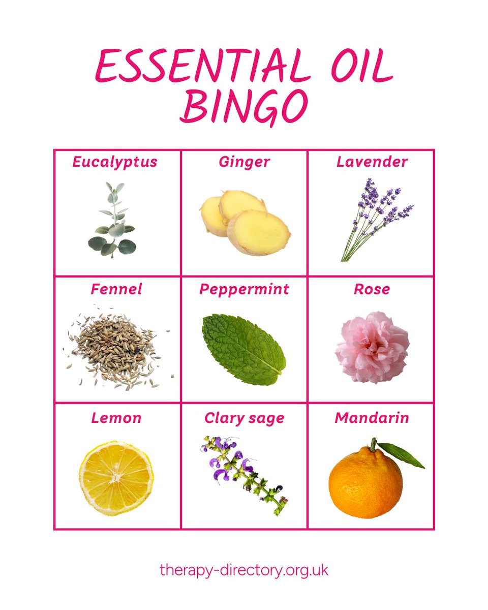 Therapy_UK's tweet image. What is on your essential oil bingo card 💭

Share in the comments 👇

#Holistic #HappifulFamily