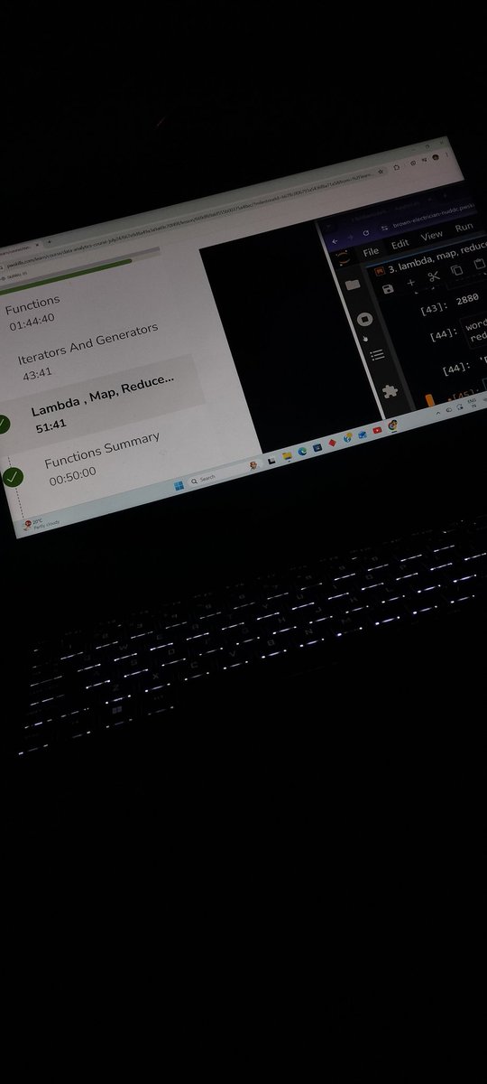 _Sahil_pandey_'s tweet photo. Day 15 of my Data Analyst journey:
Wrapped up with map & reduce function by solving questions related to it! 💪
#data_analyst #Consistency #Trending #viral #python https://t.co/9PAmwQw4OZ