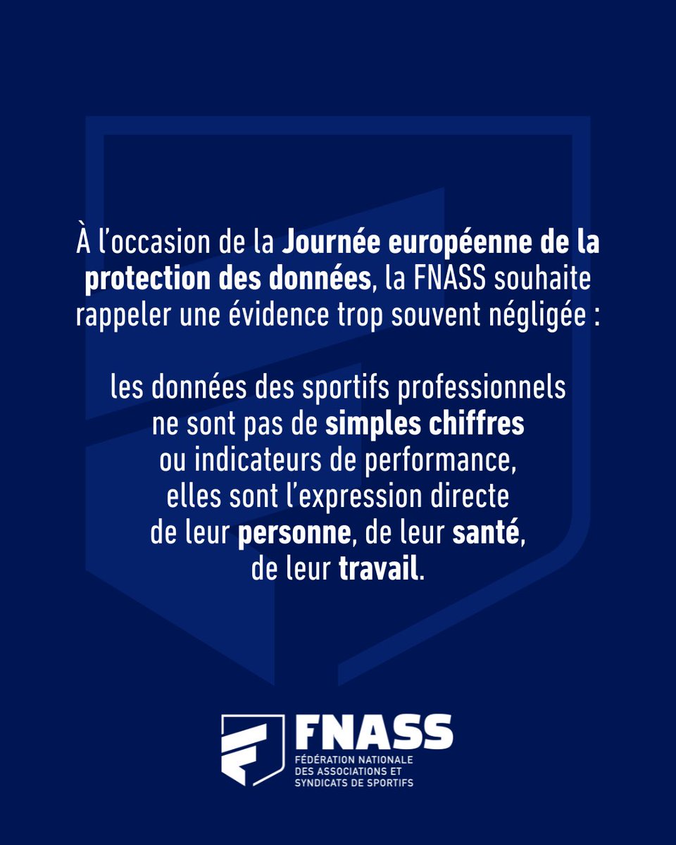 FNASS_'s tweet image. 📣 Protéger ls données des sportifs, c’est renforcer la confiance dans un sport professionnel plus juste, plus responsable &amp;amp; plus respectueux de l’humain.

Les sportifs professionnels sont ds salariés, ils doivent bénéficier des mêmes garanties fondamentales que tout travailleur.