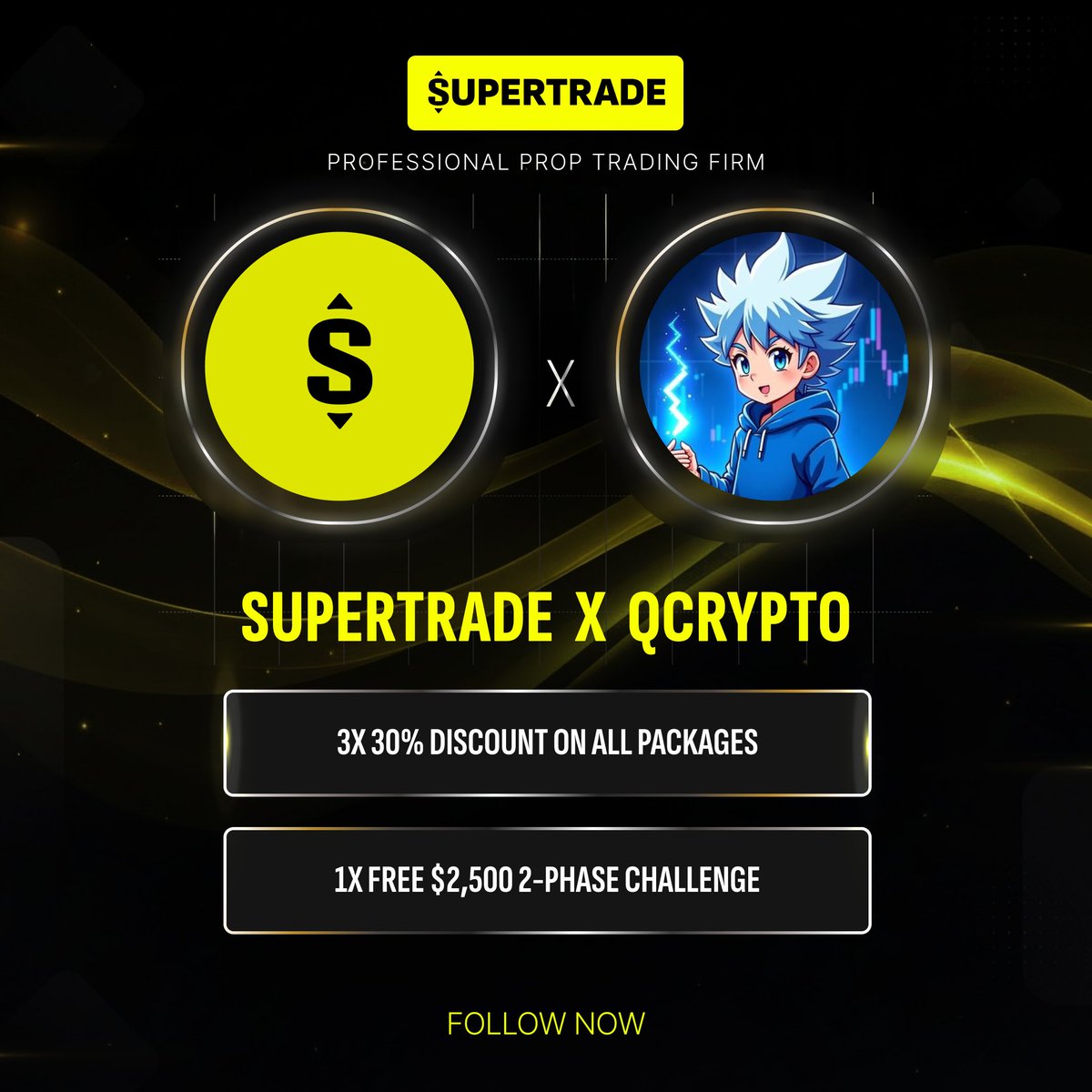 🎁🔷  Giveaway 🔷🎁

1. Follow 
<a href="/Supertrade_com/">Supertrade</a> | <a href="/Qcrypt0/">Qcrypto</a> 
2. Like, Retweet and Tag 3 traders
3. Register: supertrade.com

🌟🌟Drop a screenshot proof of your registration in the comments
