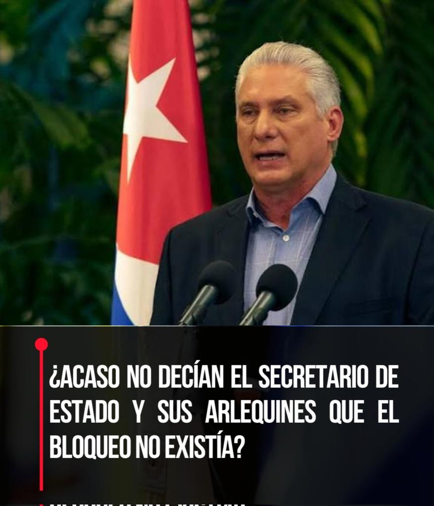 "Esta nueva medida evidencia la naturaleza fascista, criminal y genocida de una camarilla que ha secuestrado los intereses del pueblo estadounidense con fines puramente personales."

✍🏻 Miguel Díaz-Canel Bermúdez, Presidente de Cuba