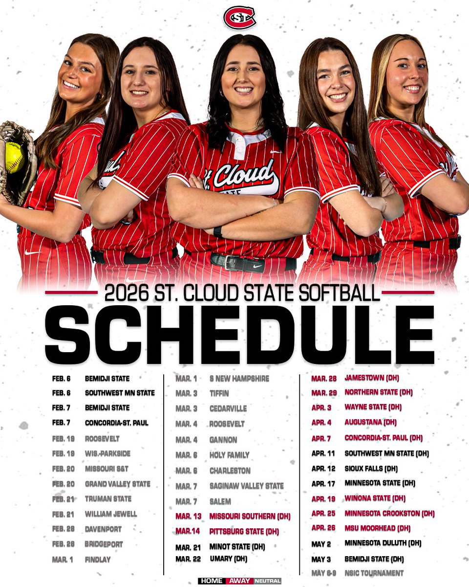 SCSUHUSKIES_SB's tweet photo. 2️⃣0️⃣2️⃣6️⃣ 𝐒𝐂𝐇𝐄𝐃𝐔𝐋𝐄 👇

The 2026 #HuskiesSoftball season is right around the corner! See you soon, Husky fans! 👏

#PackMentality 🐾 | #HuskiesSoftball 🥎 | #NSICSB ☀️ https://t.co/KFIuZ6RnM2