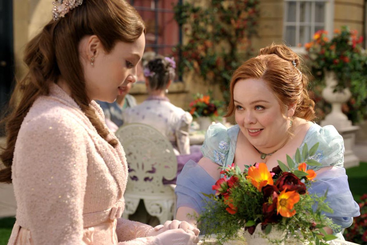 NEW still of Francesca and Penelope from #Bridgerton Season 4