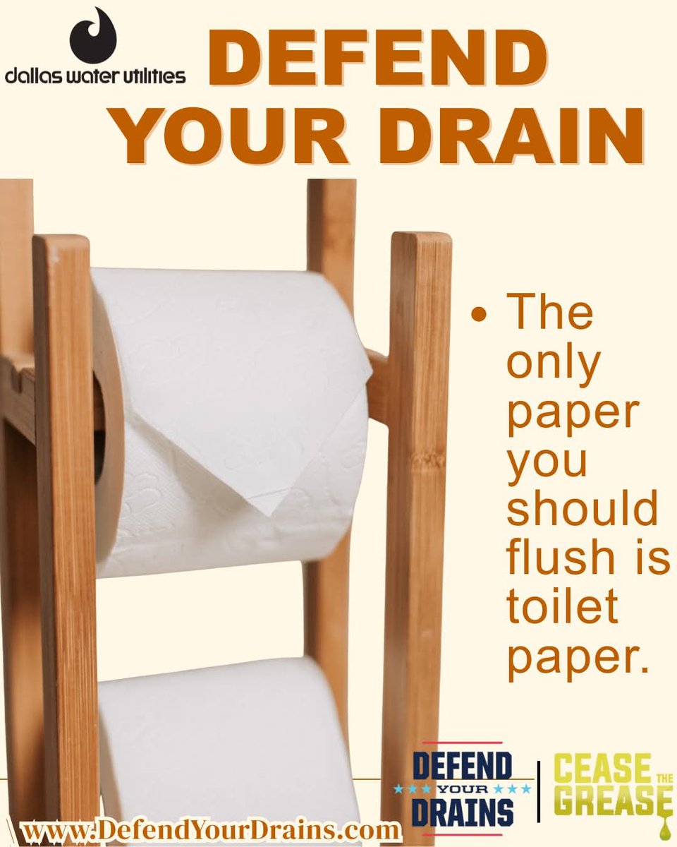 Paper towels aren't flushable. Trash them to protect your pipes and keep your drains clog free. For more information visit DefendYourDrains.com