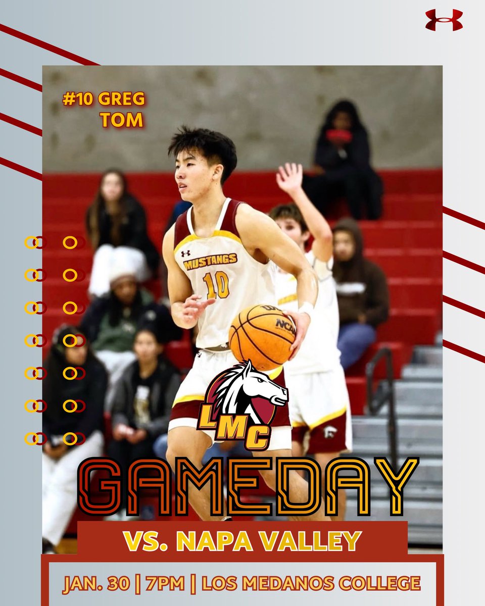 Last game of the 4 game home stand for the Mustangs ‼️🏀🐎💨
🆚: Napa Valley
⏰: 7PM
📍: Los Medanos College