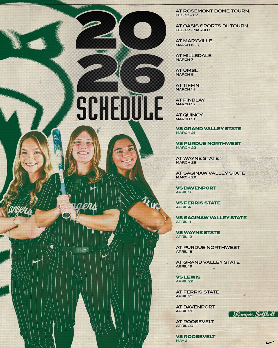 🗓️🐻 Mark it down.

Our 2026 schedule is set.

#DefendTheDen // #RangerGRIT