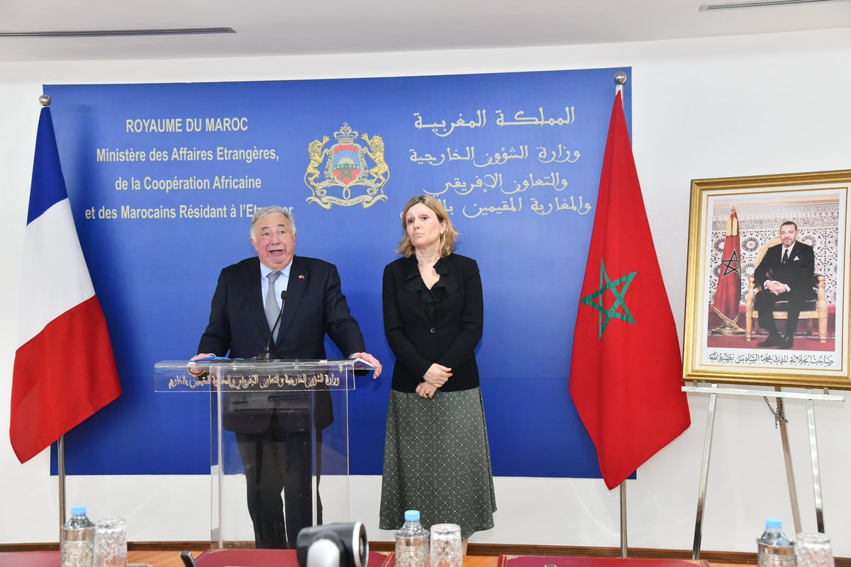 MarocDiplo_AR's tweet photo. 🇫🇷🇲🇦 استقبل السيد الوزير ناصر بوريطة، يومه الجمعة بالرباط، وفدًا برلمانيًا فرنسيًا يشارك في الدورة الخامسة للمنتدى البرلماني المغربي–الفرنسي، يرأسه السيد جيرارد لارشي، رئيس مجلس الشيوخ والسيدة يائيل برون-بيفيل، رئيسة الجمعية الوطنية https://t.co/asS72rG2l1