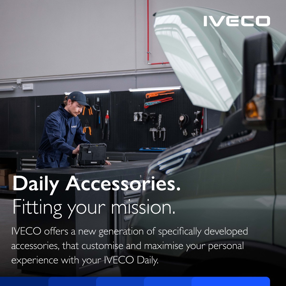 Daily Accessories. Fitting your mission.

Discover IVECO’s new generation of specially developed accessories, designed to customise and maximise your experience with the IVECO Daily.