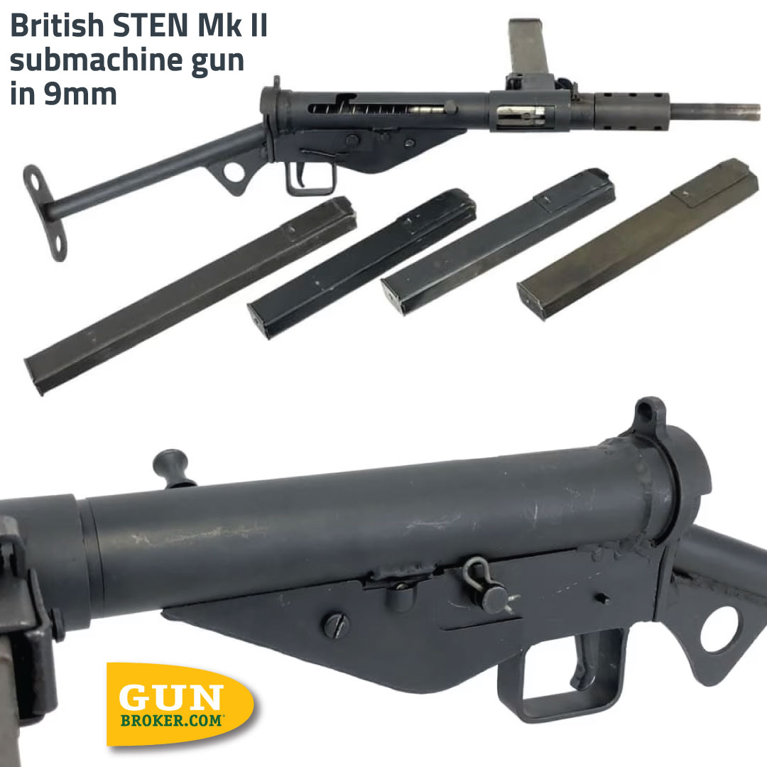 GunBroker's tweet image. 🔥 British STEN Mk II submachine gun in 9mm for #FullAutoFriday  
🔗 See more pictures: bit.ly/49UAsxb

#9mm #GunBroker #Gunsdaily