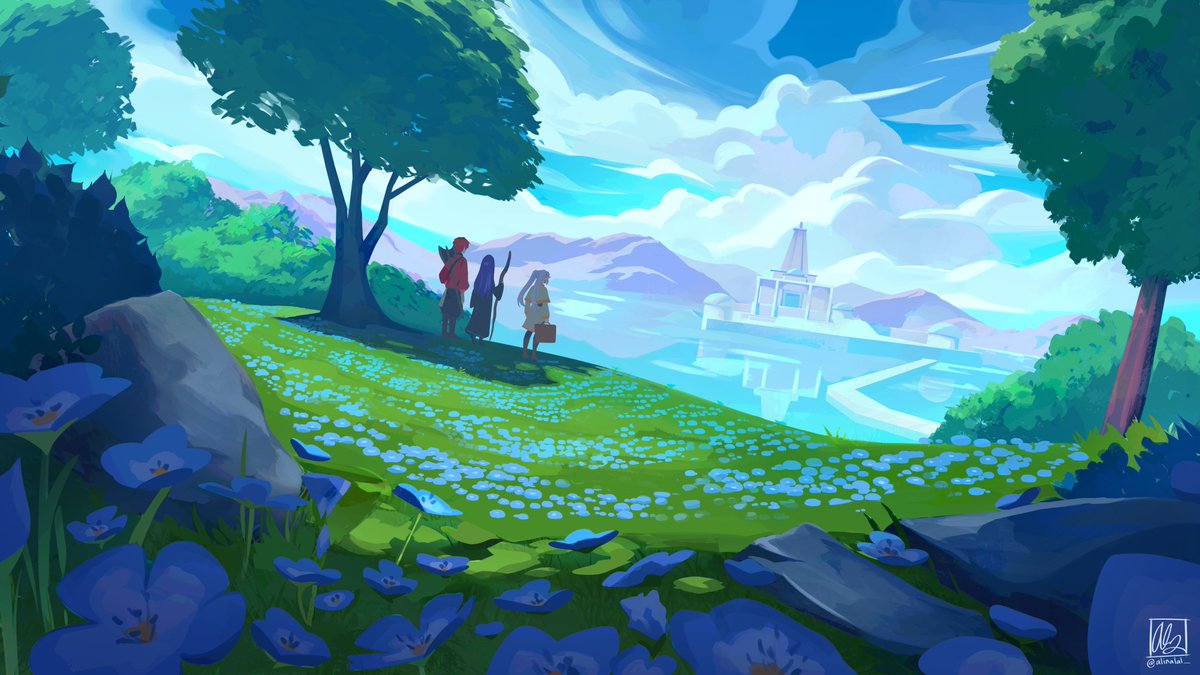 alinalal_'s tweet image. himmel flower