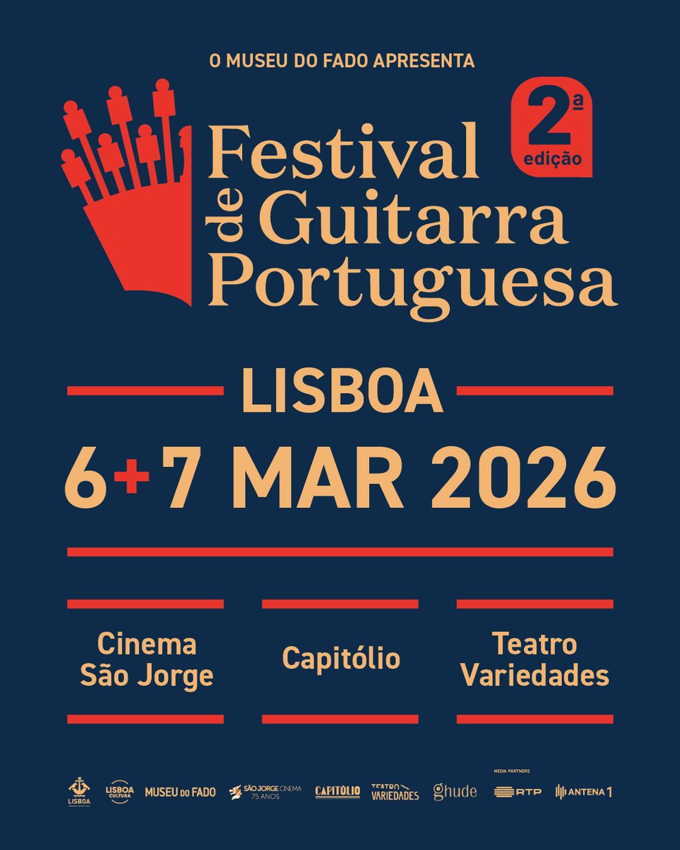 museudofado's tweet photo. O @museudofado apresenta a 2.ª Edição do Festival de Guitarra Portuguesa, que terá lugar no dias 6 e 7 de março, no @CinemaSaoJorge, no Capitólio e no Teatro Variedades. Conheça toda a programação e modalidades de bilhetes em https://t.co/NTRGhZnegR. https://t.co/JEy2JmwVzk
