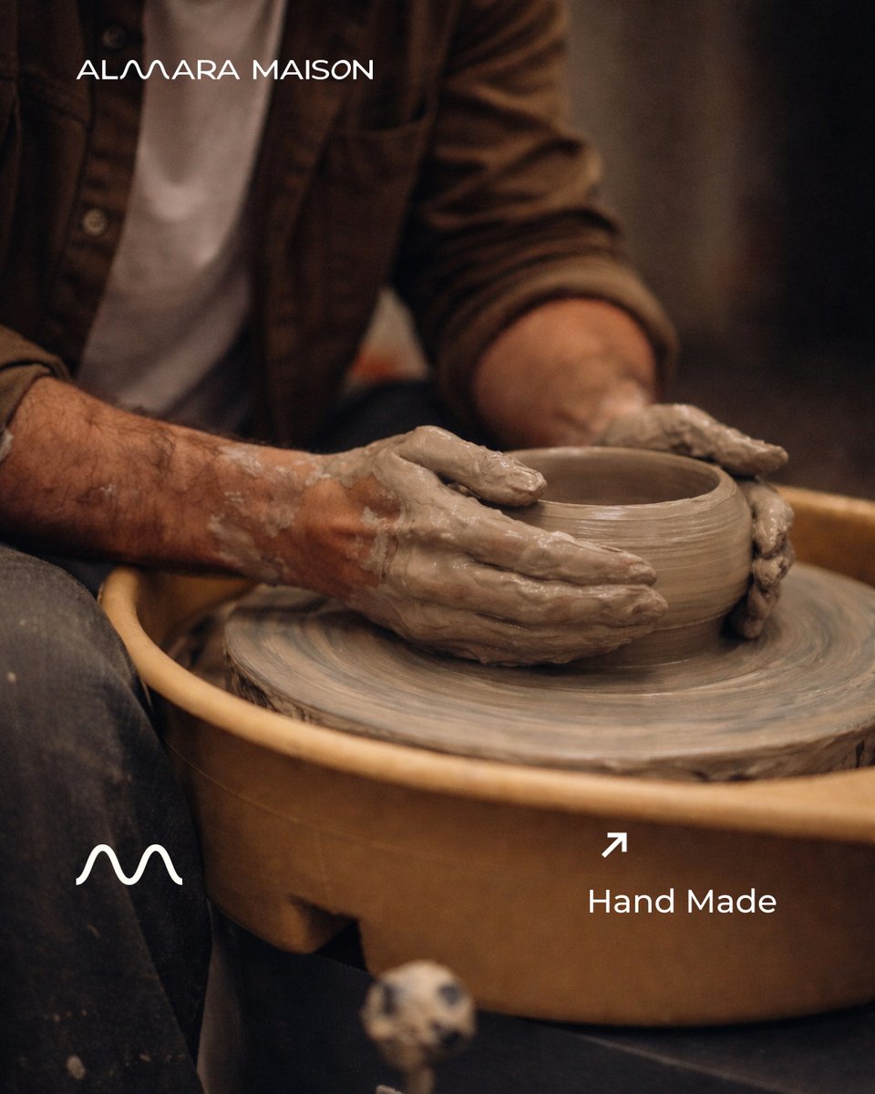 Handmade 👐 Objects carry intention when shaped with presence. Clay on the wheel, breath aligned, focus unbroken: each piece becomes a vessel for ritual and memory.
