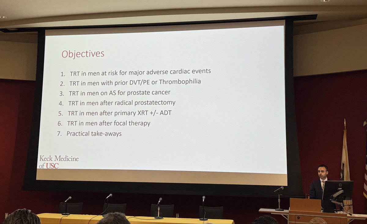 USC_Urology's tweet photo. Dr. Kian Asanad discusses testosterone replacement therapy. @Asanad_MD #USCurology https://t.co/dIkA4ozbeB