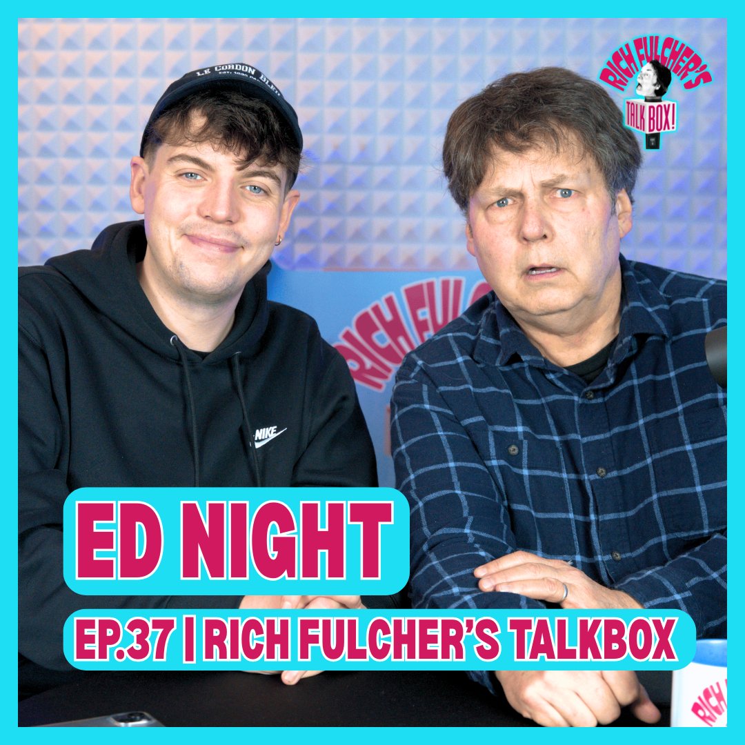 Rich_Fulcher's tweet photo. Say hello to comic sensation @_ednight (on the left). Words come out of his mouth and make sentences! On #richfulcherspodcast now. The link is in my description! #ednight #richfulcher #britshstandup #britishcomedy https://t.co/oN1vpQ3p2a