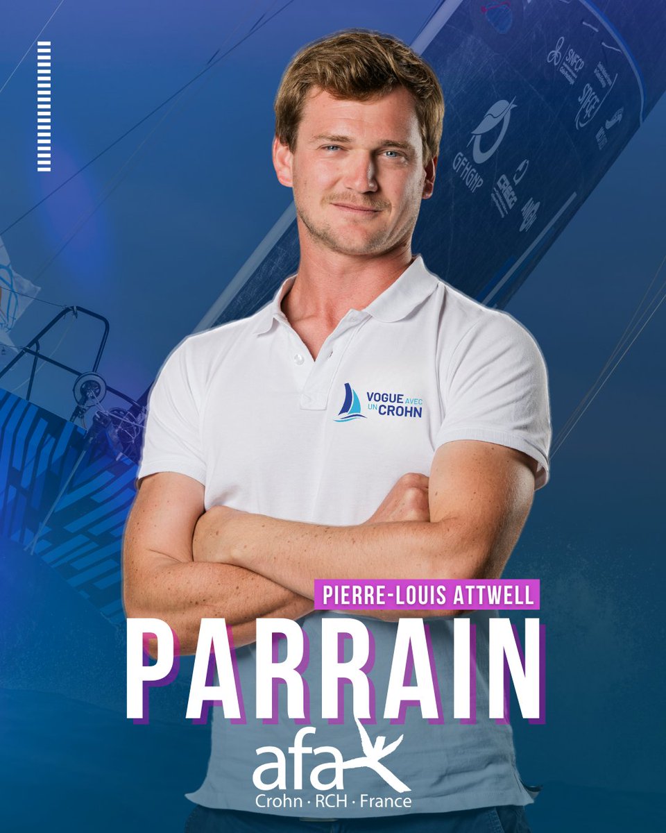 afaCrohnRCH's tweet image. Le skipper Pierre-Louis Attwell, alias @VogueAvec1Crohn  devient officiellement #parrain de l’afa, une nouvelle qui nous tient particulièrement à cœur💜#merci