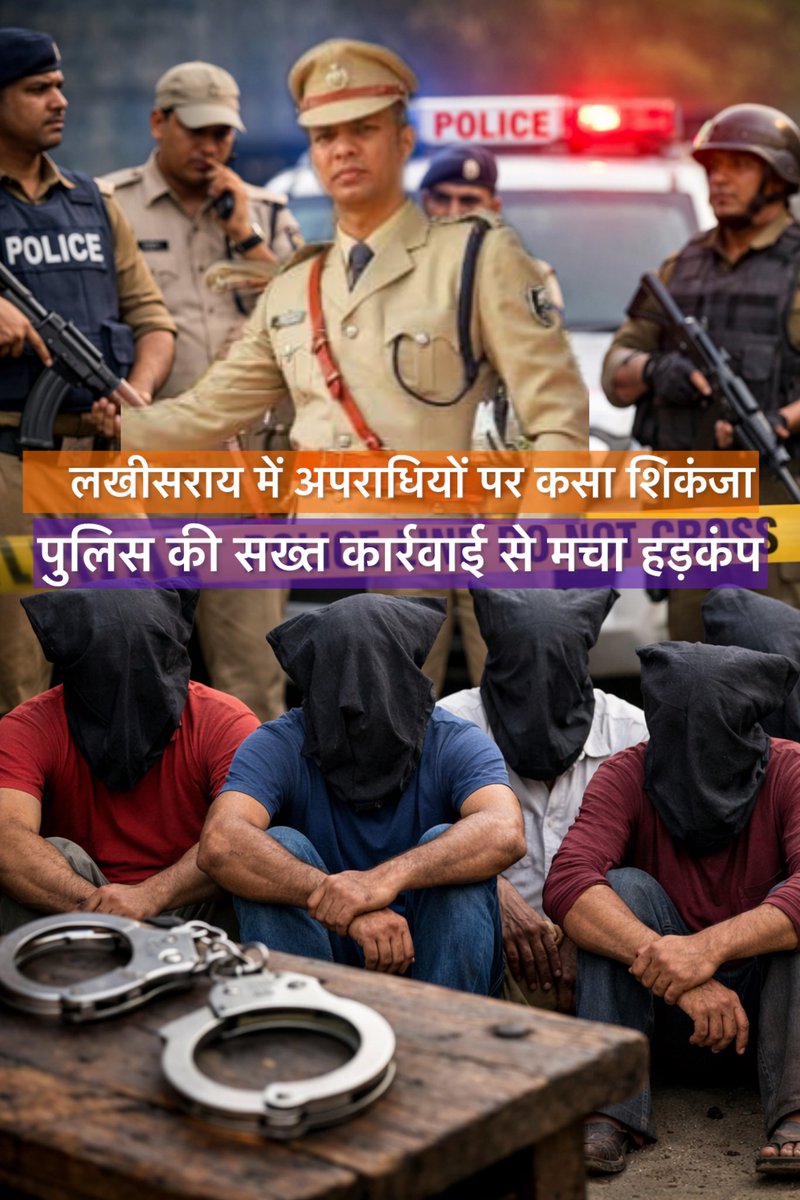 लखीसराय।जिले में कानून-व्यवस्था को सुदृढ़ करने के उद्देश्य से पुलिस अधीक्षक अवधेश दीक्षित के निर्देश पर पुलिस ने अलग-अलग थाना क्षेत्रों में छापेमारी अभियान चलाया। अभियान के दौरान 22 अभियुक्तों को गिरफ्तार किया गया।