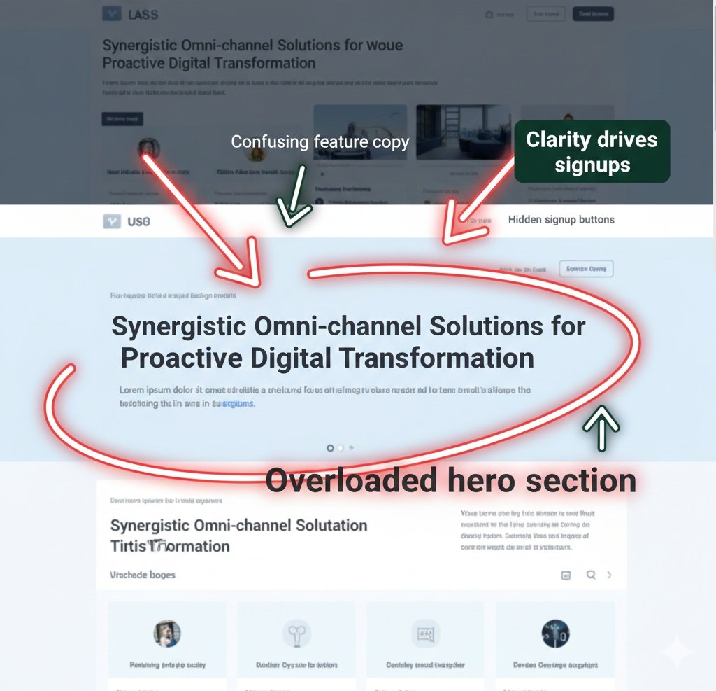 groviatech's tweet image. Most founders obsess over colors, animations, or fancy features for their websites

The real issue? Visitors don’t know what your product does or what to do next

Clear messaging + obvious CTAs = predictable signups

So stop designing for looks and start designing for conversions